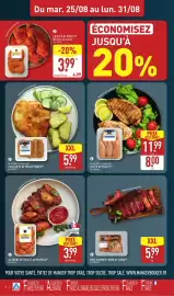 Catalogue ALDI semaine 35 page 6: Ailerons de poulet au paprika €3,99, Ribs marinés coupe st-louis €5,99