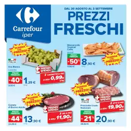 Volantino Carrefour Pagina 1: Mazzancolle Tropicali Cotte grandi €8,90, Prosciutto Crudo Nazionale €20,90
