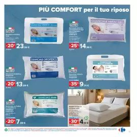 Volantino Carrefour Pagina 33: Guanciale antiacaro Softi €14,99, Guanciale 50x80 €7,99