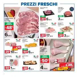 Volantino Carrefour Pagina 4: Linea Panati Amadori Formato Maxi €6,69, Linea Hamburger di Pollo o Tacchino Aia €1,99