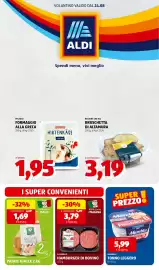 Volantino ALDI settimana 35 Pagina 1: Bruschetta di Altamura €3,19, I colori del sapore patate gialle €1,69