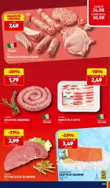Volantino ALDI settimana 35 Pagina 13: Il podere fettine scelte di bovino €2,99, Almare Seafood Filetto di Salmone €3,49