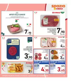 Volantino Spazio Conad Pagina 15: COTOLETTE DI FILETTI DI POLLO AIA €3,85, HAMBURGER RICETTA CLASSICA AMADORI €4,85
