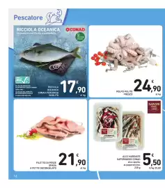 Volantino Spazio Conad Pagina 16: Alici marinate Sapori&Idee Conad €5,50, Polpo pulito fresco €24,90