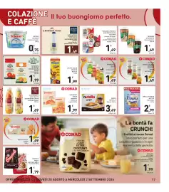 Volantino Spazio Conad Pagina 17: Milk Pro Pancakes Freschi High Protein 20G €1,49, Gocciolè extra dark €1,79
