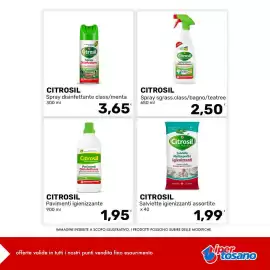 Volantino Iper Tosano settimana 34 Pagina 1: Citrosil Pavimenti igienizzante €1,95