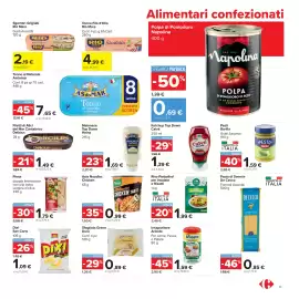 Volantino Carrefour Market Pagina 15: Maionese Top Down Heinz €1,69, Ketchup Calvé €1,39