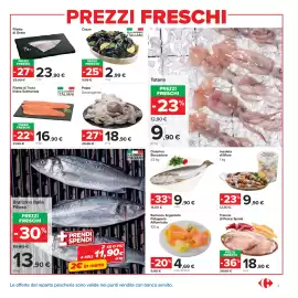 Volantino Carrefour Market Pagina 5: Filetto di Trota Iridea Salmonata €16,90, Polpo Decongelato €18,90