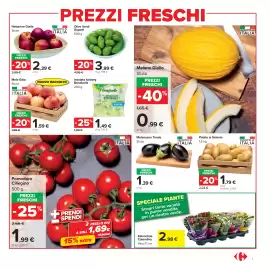 Volantino Carrefour Market Pagina 7: Mele Gala Sfuse €1,59, Melanzane Tonde Sfuse €1,39