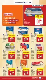 Folheto ALDI semana 35 Página 11: Milsani Requeijão Granulado €0,99, Milsani queijo emmental ralado €2,15