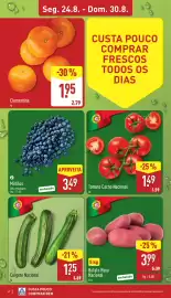 Folheto ALDI semana 35 Página 2: Batata Roxa Nacional €3,99, Mirtilos €3,49