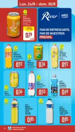 Folleto ALDI semana 35 Página 12: River Gaseosa €0,53, River Refresco de limón €0,36