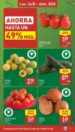 Folleto ALDI semana 35 Página 5: Cebolla €1,49, Pepino €0,99