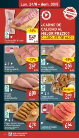 Folleto ALDI semana 35 Página 6: Carrefour chispas de pollo €3,99, Pechuga de pollo marinada extratierna €3,55