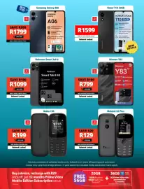 Checkers catalogue Page 6: Vodacom Smart Tab 8 4G €1.099,00, Hisense Y83 €799,00