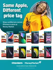 Checkers catalogue Page 8: Apple iPhone 11 64GB €5.499,00, Apple iPhone XR 64GB €4.499,00