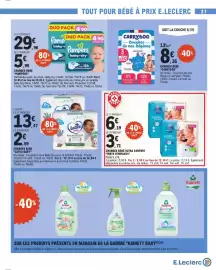E.Leclerc folder Pagina 21: Changes bebe pampers €29,96, Changes bébé ultra confort mots d'enfants €9,90