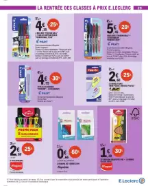 E.Leclerc folder Pagina 29: 10 crayons graphites hb + 1 gomme "black peps" €1,30, 2 rubans de correction Esquisse €0,66
