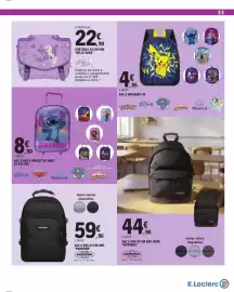 E.Leclerc folder Pagina 33: Sac à dos à roulettes baby €8,90, Sac à dos baby 3d €4,95