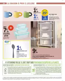 E.Leclerc folder Pagina 34: Lot de 6 cuillères à café alba €1,79, Lot de 3 boîtes de rangement à roulettes blanc 15l €9,90