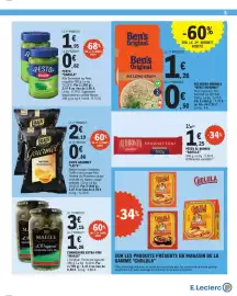 E.Leclerc folder Pagina 5: Chips gourmet lay's €2,19, Pâtes al bronzo barilla €1,25
