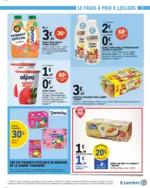 E.Leclerc folder Pagina 7: Alpro fraise €1,67, Compotes panachées fruits jaune andros €3,67