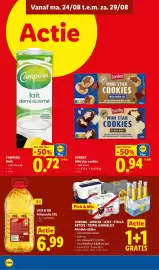 Lidl folder week 35 Pagina 10: Campina melk €0,72, Sondey mini star cookies €0,94