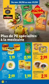 Lidl folder week 35 Pagina 12: El tequito snacks €1,99, Latin american style tapas de crevettes et dip €2,15