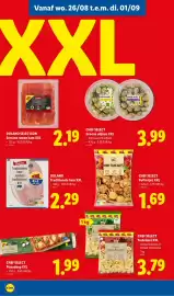 Lidl folder week 35 Pagina 12: Dulano selection serrano rauwe ham xxl €2,19, Groene olijven XXL €3,99