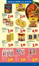 Lidl folder week 35 Pagina 15: Latin american style ovenkroketjes met rundvlees €2,49, Chef select gevulde empanada's €3,99