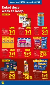 Lidl folder week 35 Pagina 16: Jules destrooper crisp'n cream €2,79, Sauquiet tonijn in eigen nat €8,99