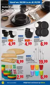 Lidl folder week 35 Pagina 22: Silvercrest koffietassen €4,99, Silvercrest borden of kommenset €4,99