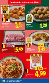 Lidl folder week 35 Pagina 5: Kippenbrochettes xxl €6,99, Vemondo falafel €1,29