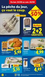 Lidl folder week 35 Pagina 6: Dorade royale entière €5,55, Nautila saumon belle-vue €4,49
