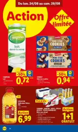 Lidl folder week 35 Pagina 8: Huile pour friture XXL €6,99, Campina lait demi-écrémé €0,72