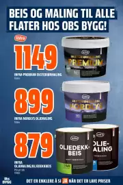 Coop Obs kundeavis Side 2: Infra oljemaling/olje dekkbeis €879,00, Infra Premium Eksteriørmalning €1.149,00