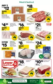 Woolworths catalogue week 34 Page 13: Australian Pork Belly Roast €18,00, Australian Corned Beef Silverside €10,50