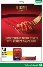 Woolworths catalogue week 34 Page 28: Barilla Al Bronzo Pasta €3,00