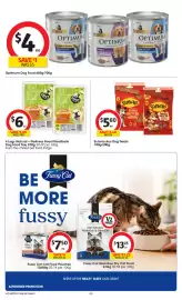 Coles catalogue week 34 Page 45: Optimum Dog Food-700g €4,00, 4 Legs Natural + Wellness Boost Meatballs Dog Food Tray €6,00