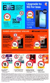 Coles catalogue week 34 Page 46: Belong $34 Mobile SIM €17,00, Boost $39 SIM Pack €15,00