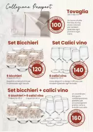Volantino Vicino a te supermercati Pagina 48: Set Calici vino €140,00, Set bicchieri + calici vino €160,00