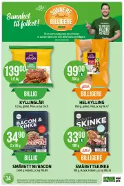 Kiwi kundeavis uke 34 Side 19: SMÅRETTSKINKE €33,90, HEL KYLLING €99,00