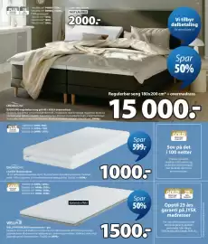 JYSK kundeavis uke 34 Side 11: Gavl 180x115 cm €2.000,00, BJORSUND regulerbar seng grå-40 + KOLA overmadrass €15.000,00