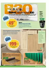 Coop Byggmix kundeavis Side 5: Robust Støpemørtel B30 €49,90, Pergo Trondheim 1-stav laminatgulv €199,00