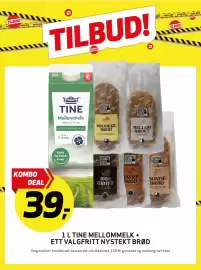 Bunnpris kundeavis uke 34 Side 4: 1 L TINE MELLOMMELK + ETT VALGFRITT NYSTEKT BRØD €39,00