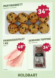 Holdbart kundeavis Side 3: MUFFINSBRETT €34,90, SERRANO-TOPPING €34,90