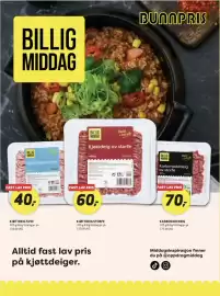 Bunnpris kundeavis uke 34 Side 8: Billig Middag Kjøttdeig Storf €60,00, Billig Middag Kjøttdeig Svin €40,00