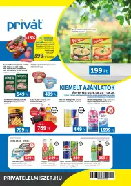 PRIVÁT akciós újság hét 34 Oldal 1: Coca-Cola klasszik, Fanta narancs €769,00, Delma margarin €529,00