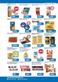 PRIVÁT akciós újság hét 34 Oldal 2: Balogh családi tojás nélküli száraztészta €299,00, Mars snickers €449,00