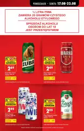 Biedronka gazetka tydzień 34 Strona 15: Piwo Warka Jasne Pełne , 500 ml €4,29, Piwo Žatecký Světlý ležák 500 ml €2,99